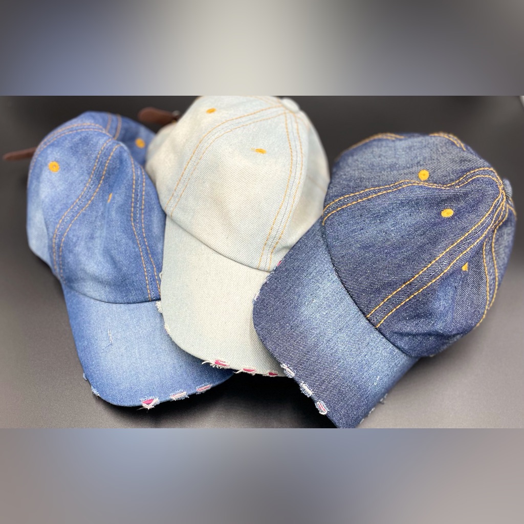 Stylish Denim Caps Blue Light Blue And Dark Blue Stylish Denim Caps Blue Light Blue And Dark Blue